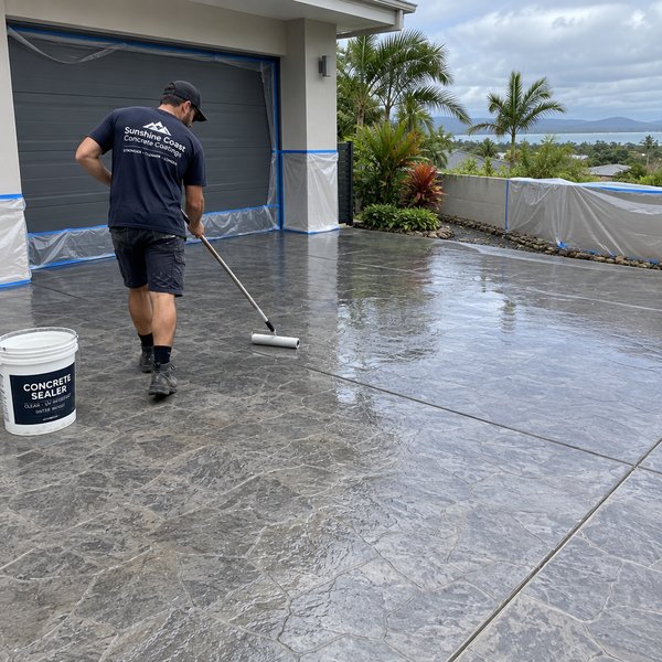 Coloured, Stamped & Stencilled driveways - 3. Concrete Placement, Colouring, Stencilling or Stamping in the Sunshine Coast